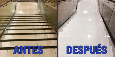 Pulido de escaleras y mesadas antiguas.